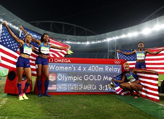 usa gold medal 4x400 m women