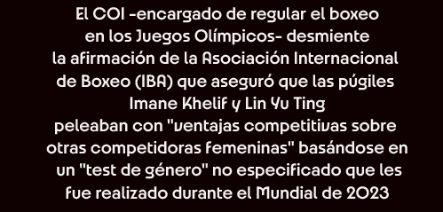 comunicado sobre las boxeadoras de la polémica