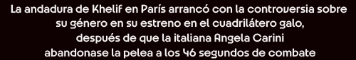 Iman Khelif el oro de la polémica