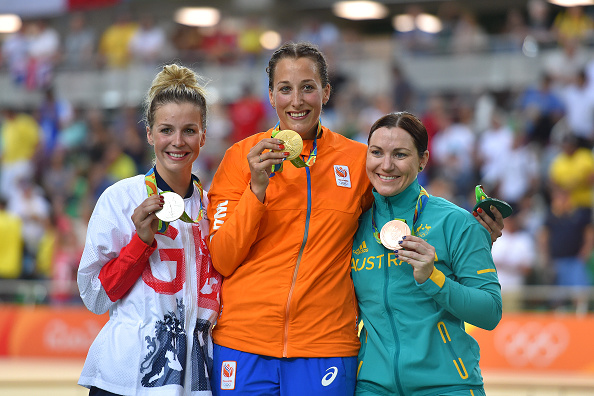 women keirin podium