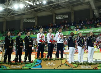 men team sprint podium