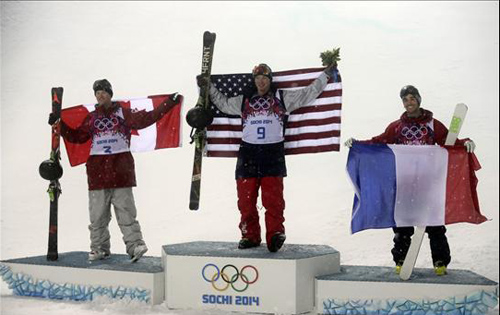 podium de la prueba de halfpipe categoria masculina