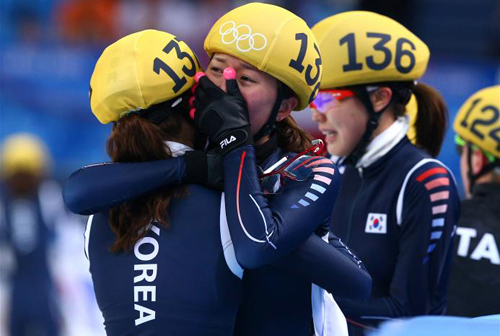 equipo de corea del sur en el relevo femenino 