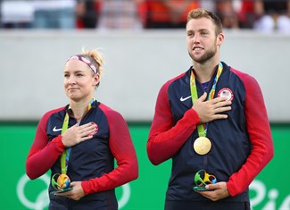 bethanie mattek-sands and jack sock gold medal